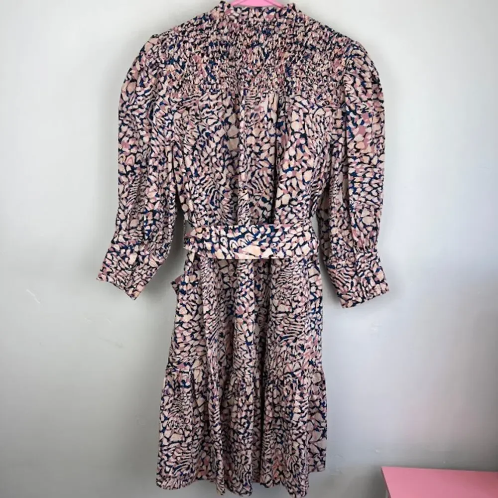 Christy Lynn Ellie Dress in Pink Panther long sleeve knee length size small